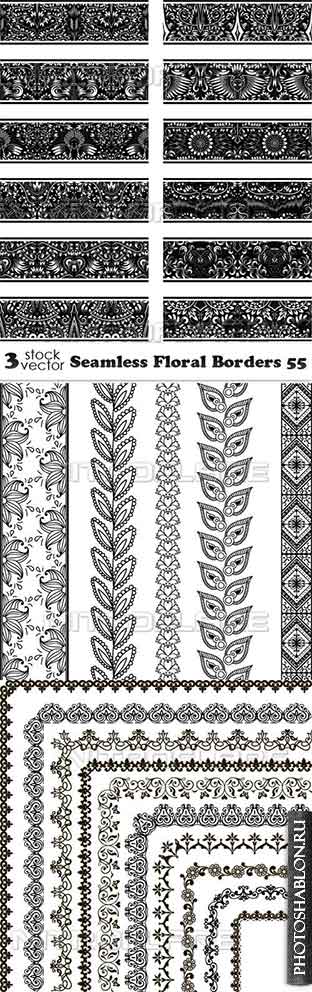 Vectors - Seamless Floral Borders 55