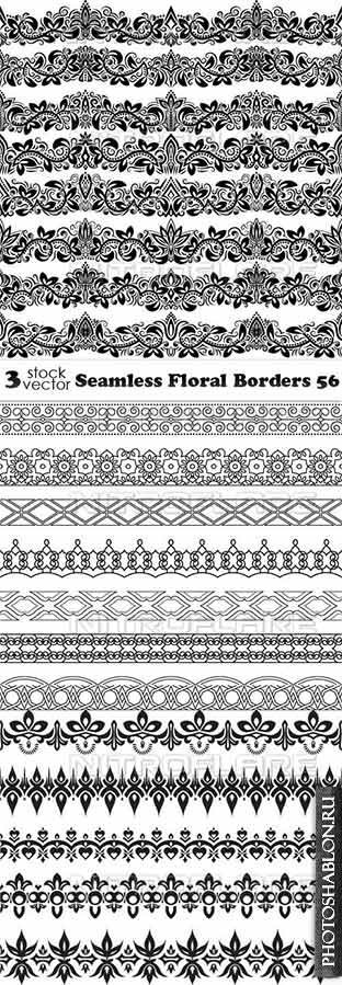 Vectors - Seamless Floral Borders 56