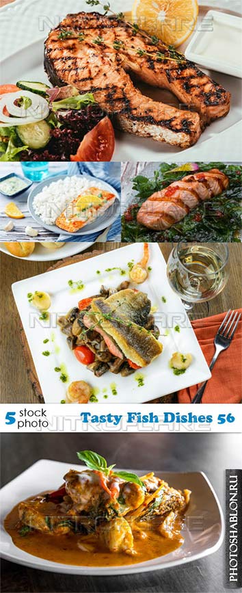Растровый клипарт, фото HD - Вкусные рыбные блюда / Tasty Fish Dishes