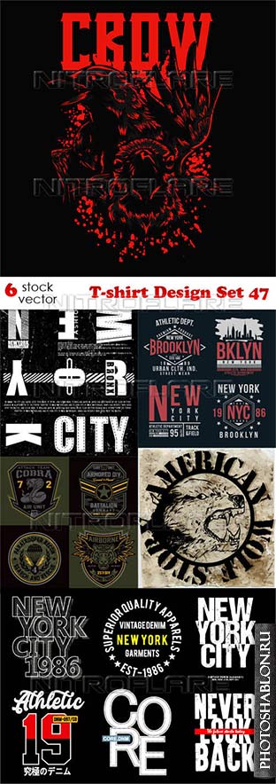 Векторный клипарт - T-shirt Design Set 47