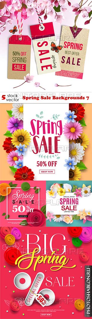 Векторный клипарт - Spring Sale Backgrounds 7