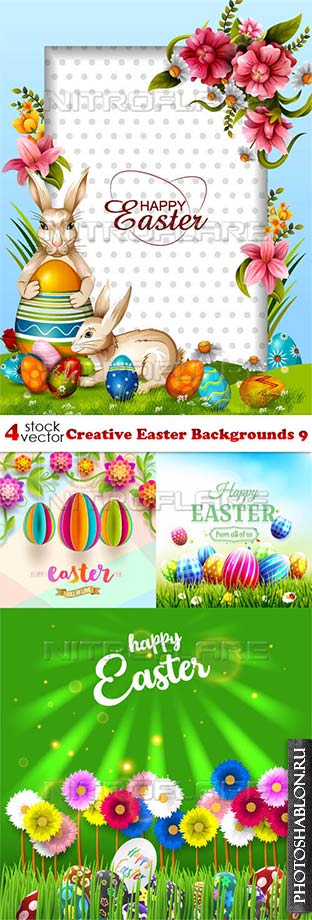 Vectors - Creative Easter Backgrounds 9
