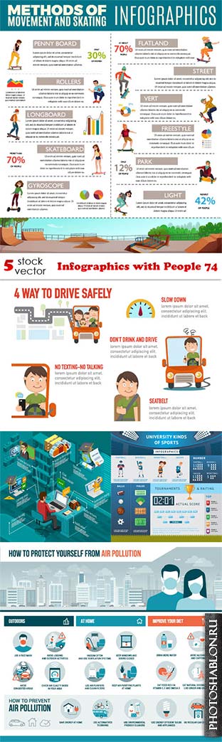 Векторный клипарт - Infographics with People 74