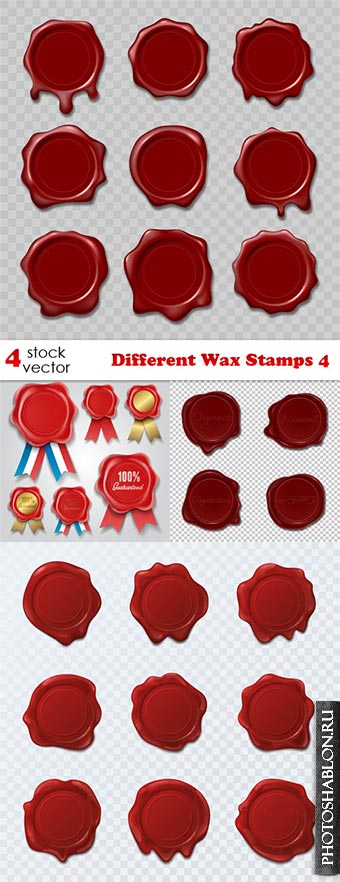 Векторный клипарт - Different Wax Stamps 4