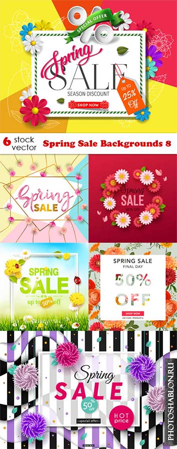 Векторный клипарт - Spring Sale Backgrounds 8