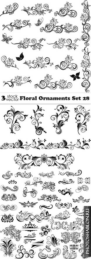 Vectors - Floral Ornaments Set 28