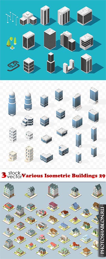 Vectors - Various Isometric Buildings 29