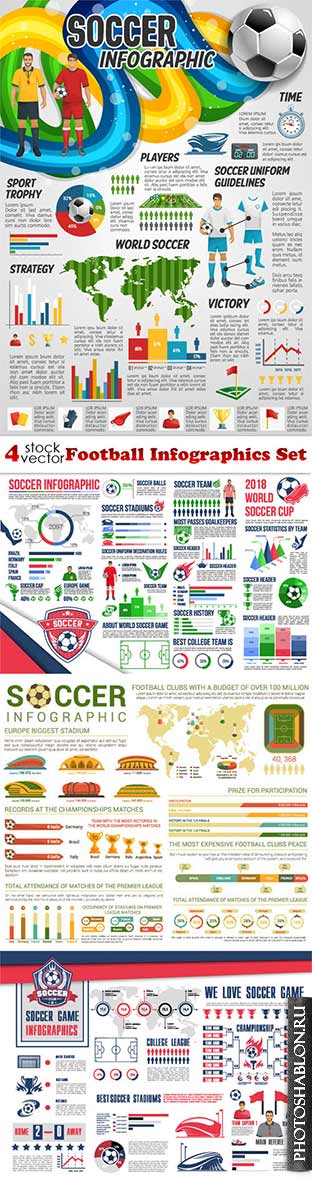 Vectors - Football Infographics Set