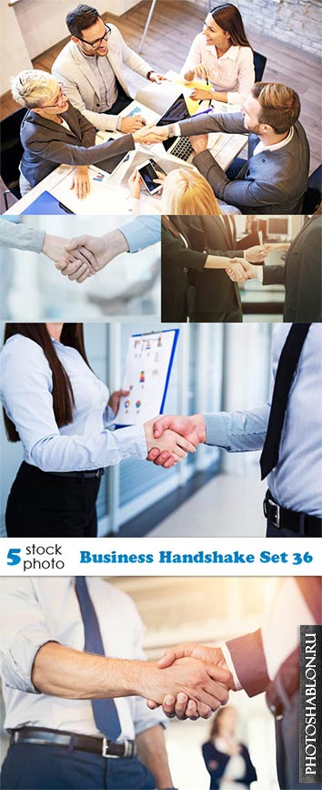 Растровый клипарт - Business Handshake Set 36