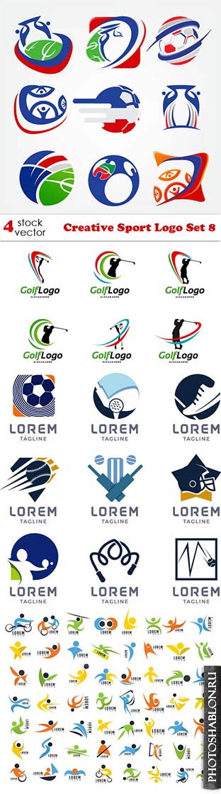 Векторные логотипы - Спорт / Creative Sport Logo Set 8