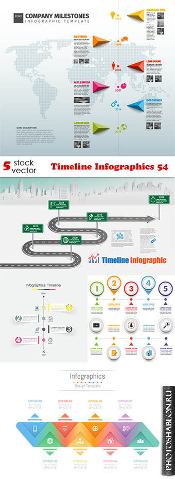 Векторный клипарт - Timeline Infographics 54