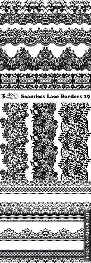 Vectors - Seamless Lace Borders 19