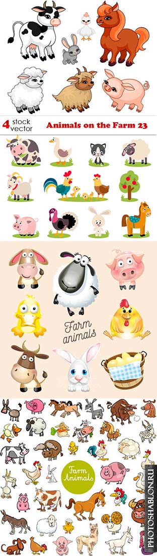 Векторный клипарт - Животные на ферме / Animals on the Farm 23
