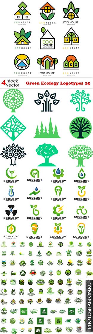 Векторный клипарт - Green Ecology Logotypes 15