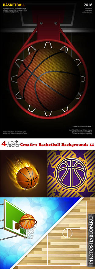 Векторный клипарт - Баскетбол / Creative Basketball Backgrounds