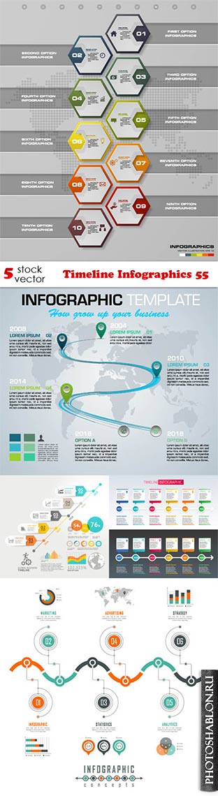 Векторный клипарт - Timeline Infographics 55
