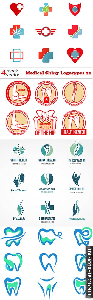Векторный клипарт - Medical Shiny Logotypes 21
