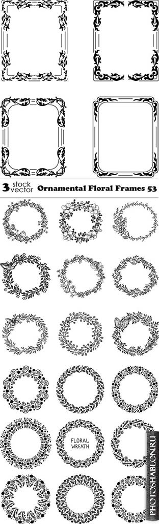 Vectors - Ornamental Floral Frames 53
