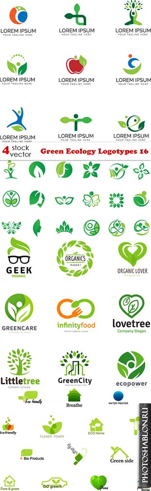 Векторный клипарт - Green Ecology Logotypes 16