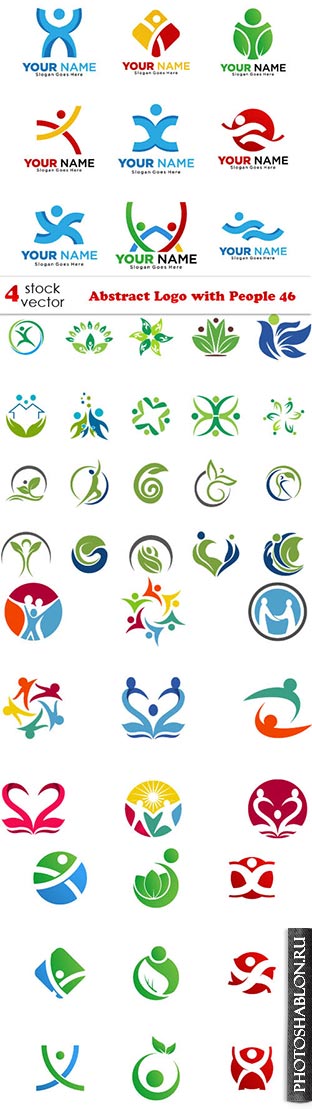 Векторный клипарт - Abstract Logo with People 46