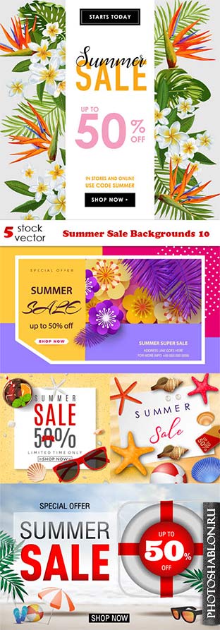 Векторный клипарт - Summer Sale Backgrounds 10