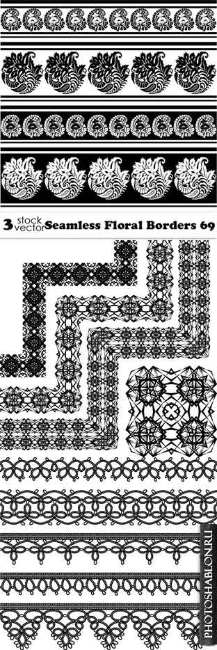 Vectors - Seamless Floral Borders 69