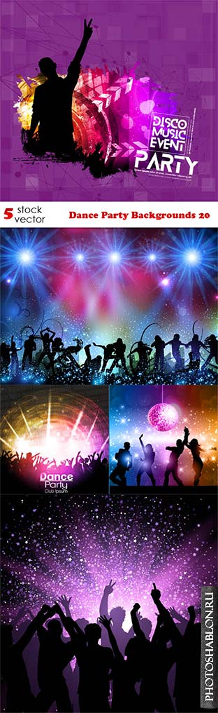 Векторный клипарт - Dance Party Backgrounds 20