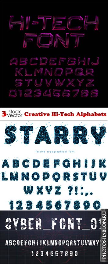 Vectors - Creative Hi-Tech Alphabets