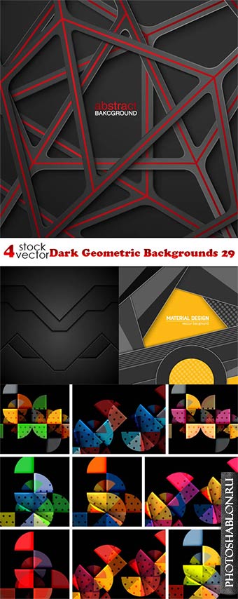 Vectors - Dark Geometric Backgrounds 29