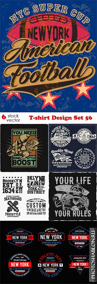 Векторный клипарт - T-shirt Design Set 56