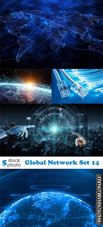 Растровый клипарт - Глобальная сеть / Global Network Set 14