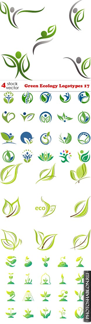 Векторные логотипы - Экология / Green Ecology Logotypes 17