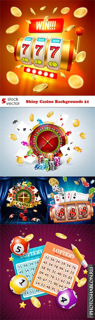 Векторный клипарт - Казино / Shiny Casino Backgrounds 21